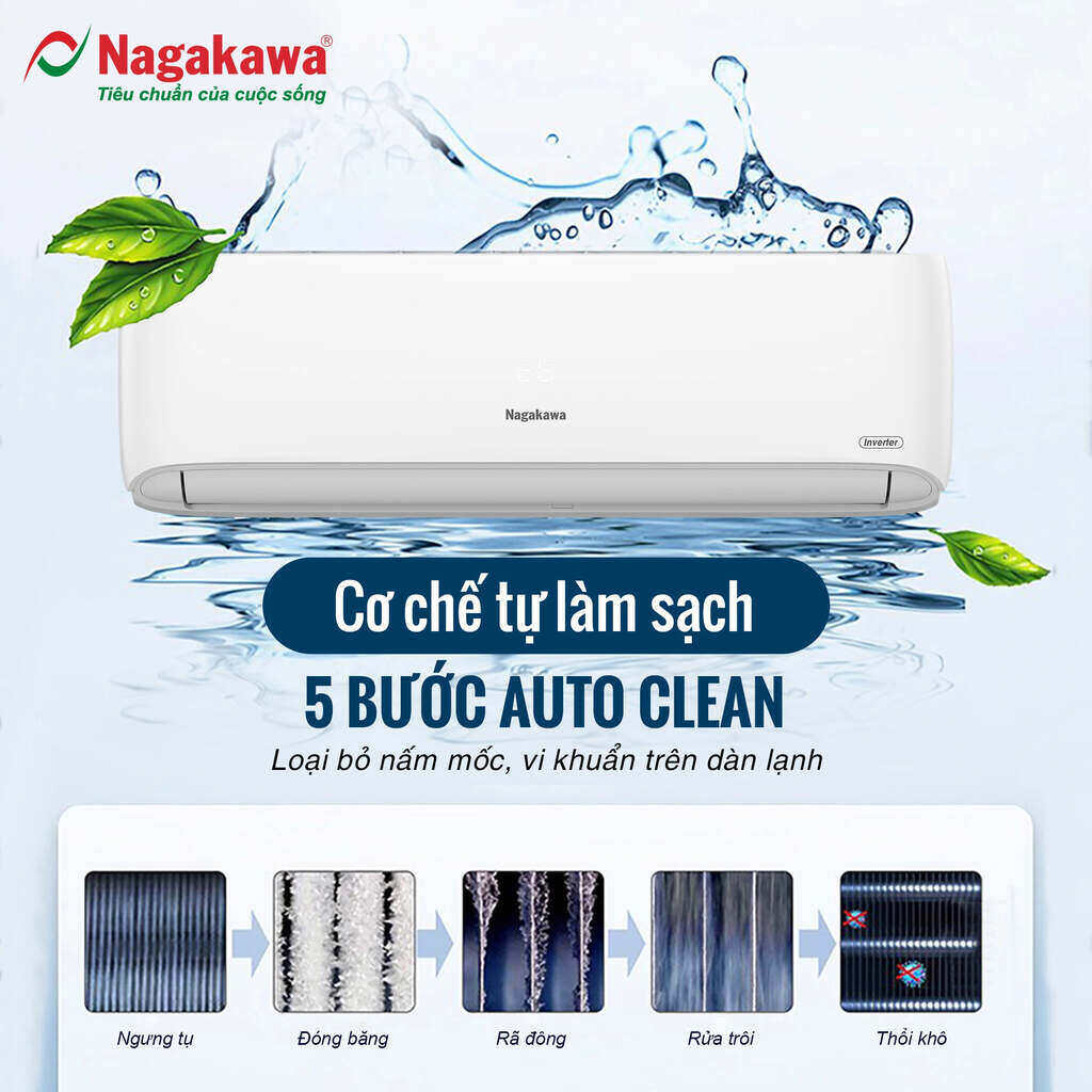 Máy lạnh Nagakawa NIS-C12R2H12 treo tường 1.5 HP inverter