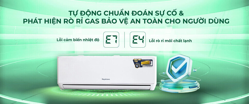 Máy lạnh Nagakawa NS-C12R2T30 treo tường 1.5 HP 12000 Btu